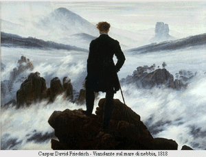 Friedrich - Viandante sul mare di nebbia 1818